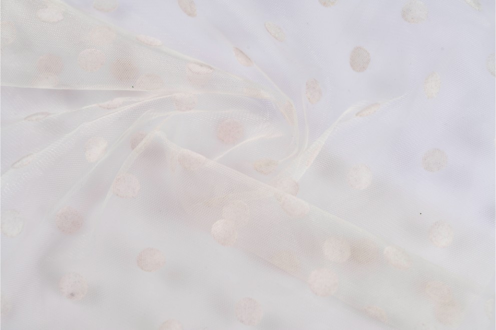 Flock Print on Tulle